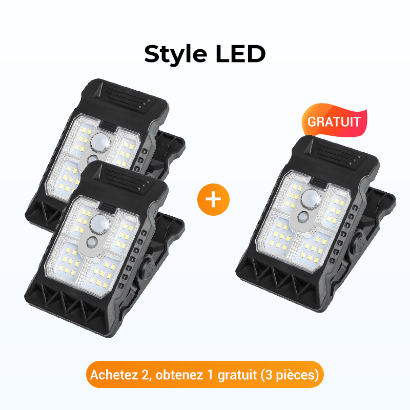 Bright Solar Powered Clamp Light
