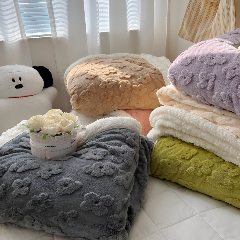 Cozy Plush Sherpa Blanket Soft Fleece Throw - Befez