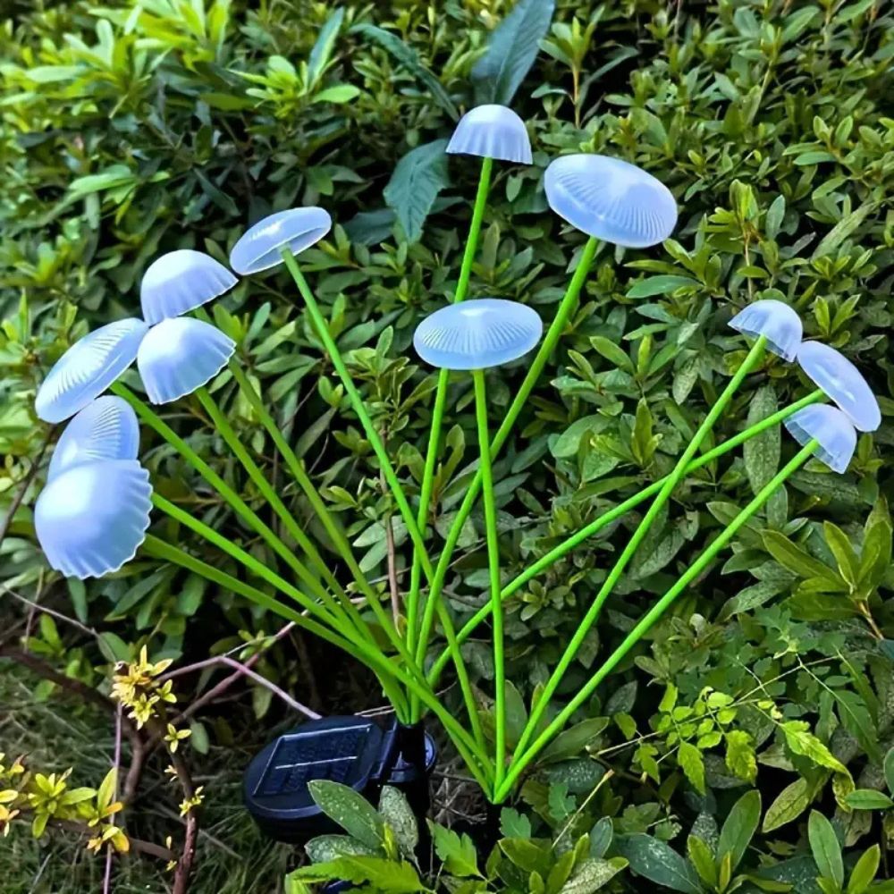 Colorful Outdoor Solar Mushroom String Lights
