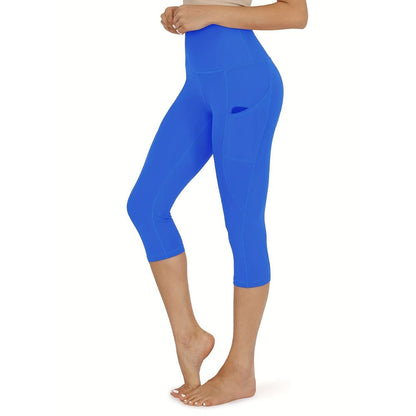 Women's Comfortable Capri Leggings with Side Pockets