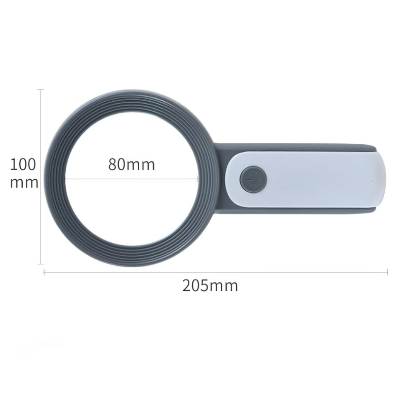 Easy Grip 30X Handheld Magnifying Glass for Reading