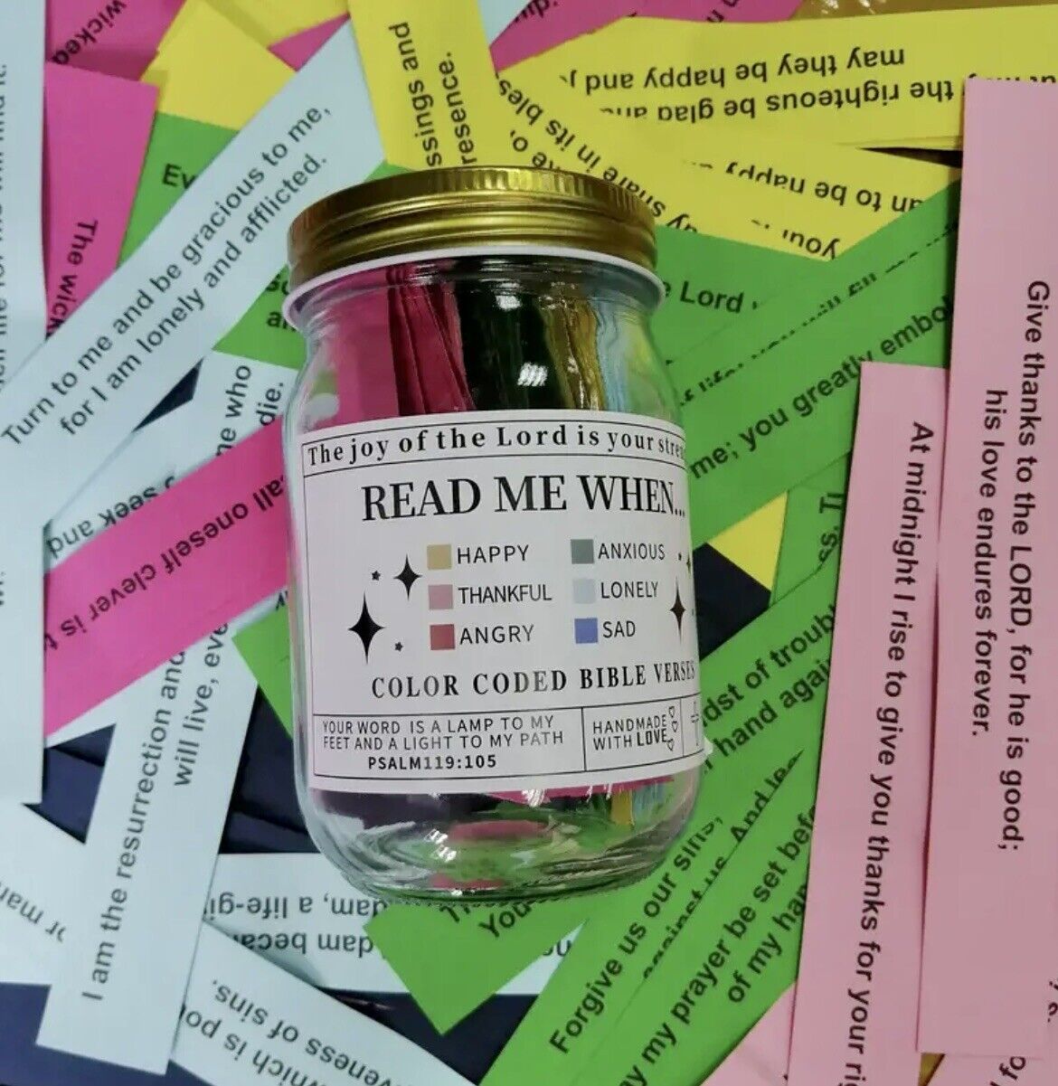 Inspirational Bible Verse Jar for Daily Motivation