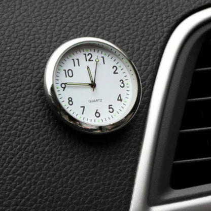 Compact Car Dashboard Clock – Adhesive Mini Analog Timepiece