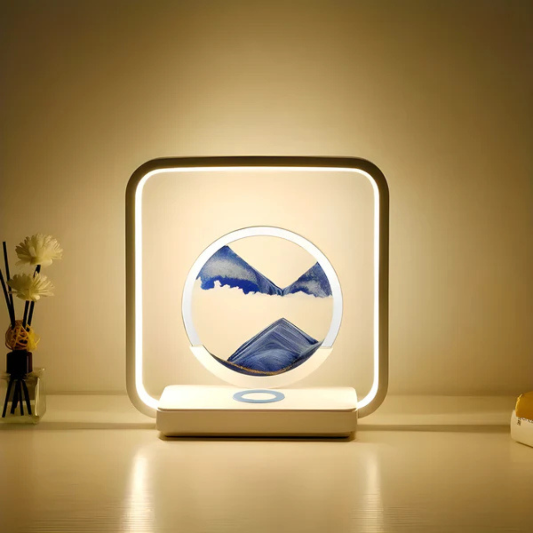 Colorful LED Table Night Lamp with Moving Sand