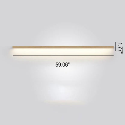 Natural Wooden Japanese LED Wall Lamp