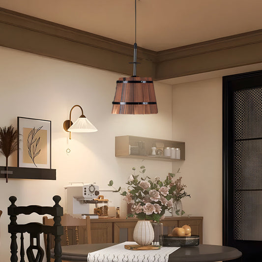 Rustic Wooden Hanging Bar Light - Befez