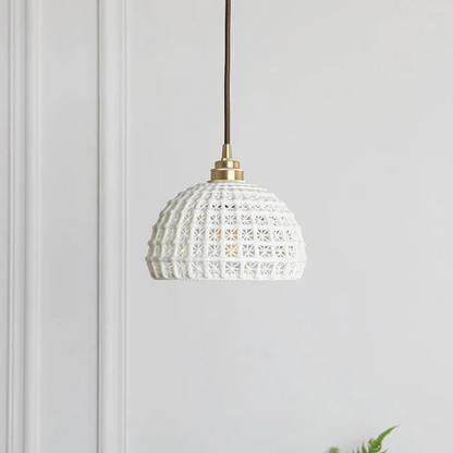 Simple White Ceramic Pendant Light