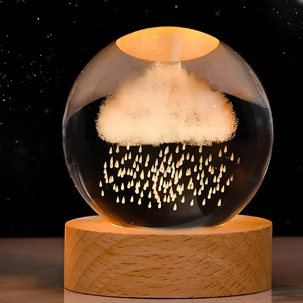 3D Laser Engraved Glass Orb - Celestia
