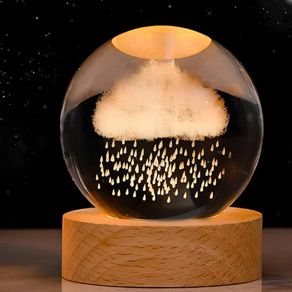 3D Laser Engraved Glass Orb - Celestia
