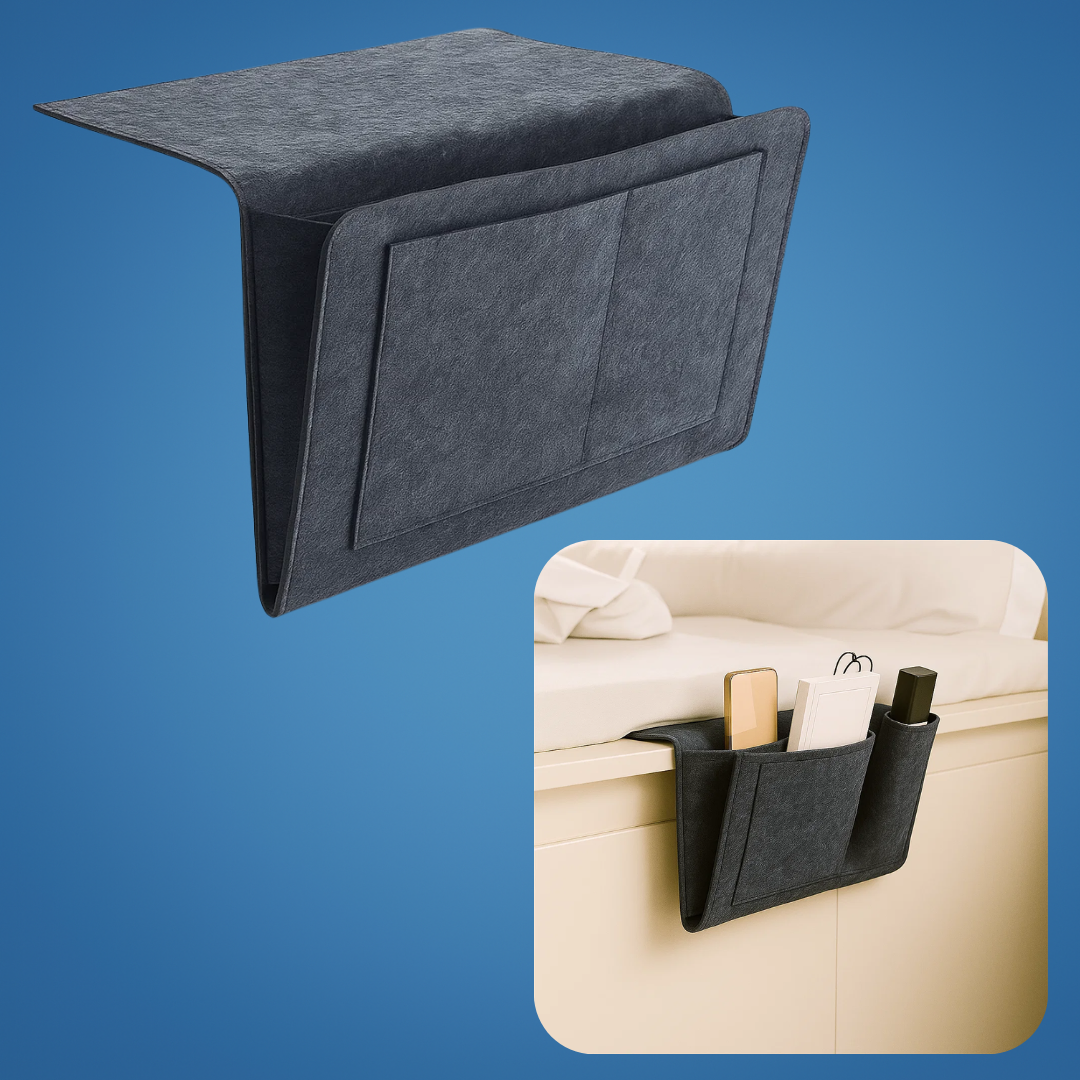 Compact Nightstand with Sturdy Felt Storage Organizer