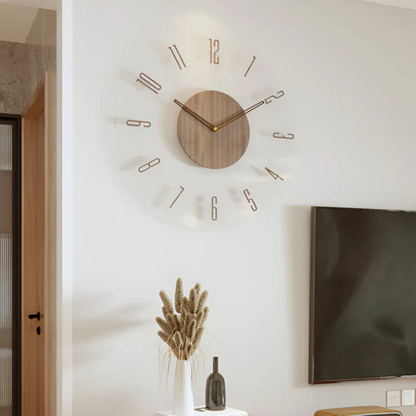 Stylish Wooden Wall Clock 12 Inches for Home Decor