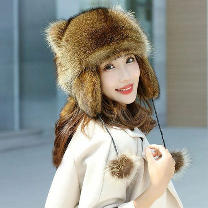 Adorable Fake Fur Raccoon Tail Family Hat