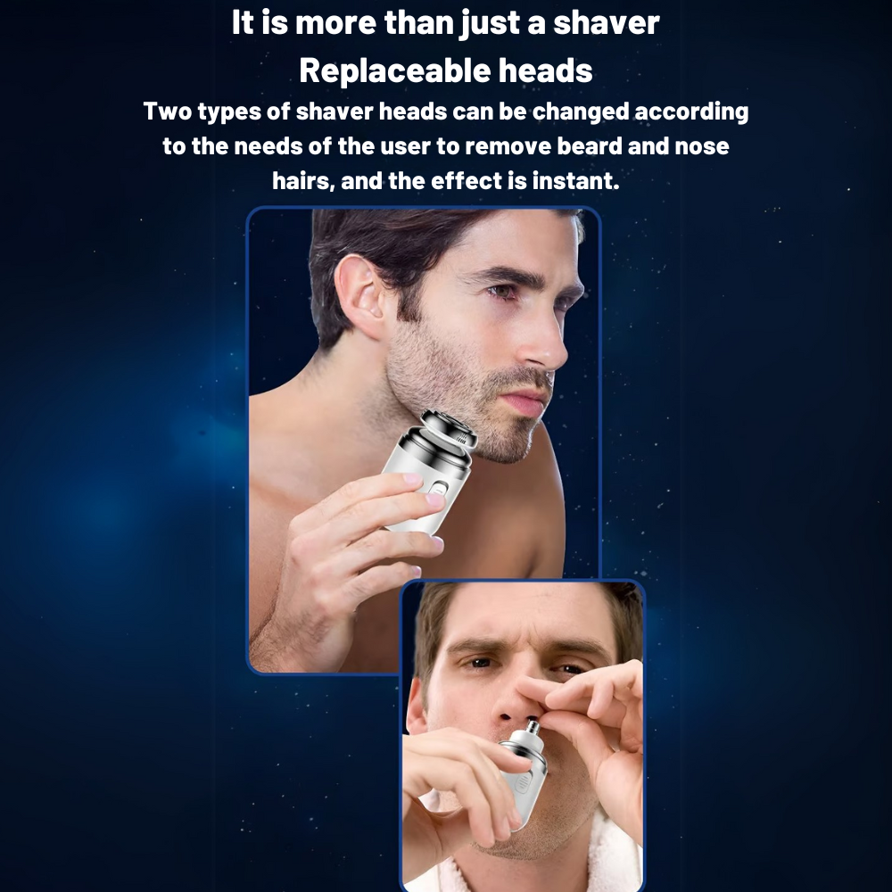 Compact Waterproof Electric Razor for Men
