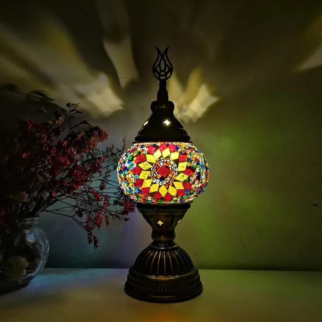 Vibrant Multicolor Glass Table Lamp