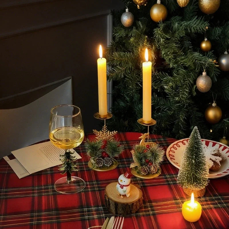 Warm Festive Candle Table Holder