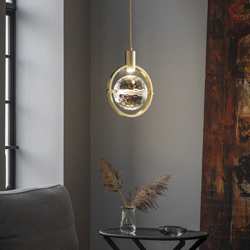 Elegant Circular LED Crystal Ceiling Light