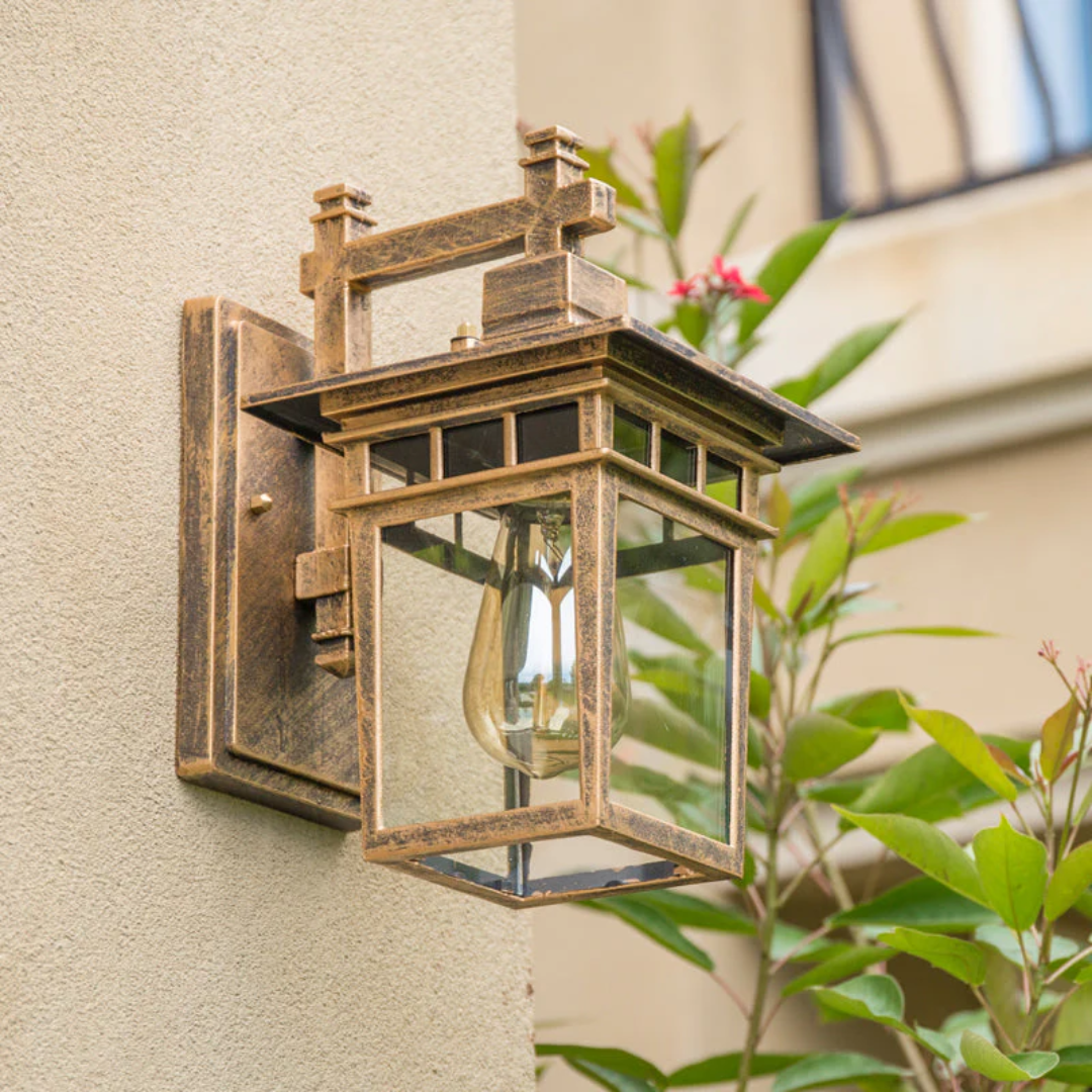 Outdoor Black Security Wall Light