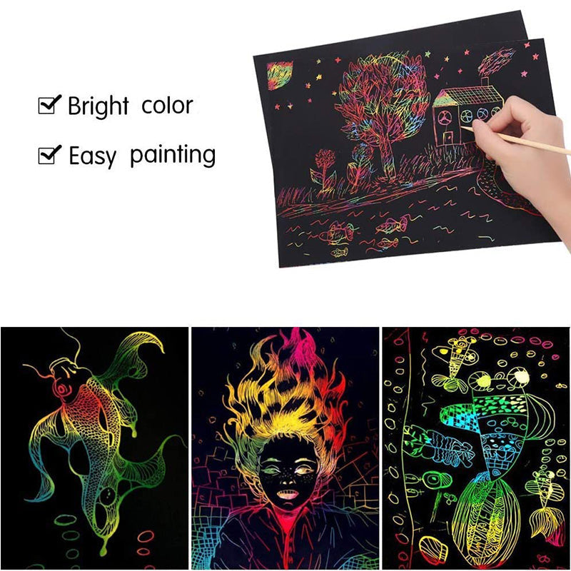 Colorful Scratch Off Card Set with Rainbow Colors