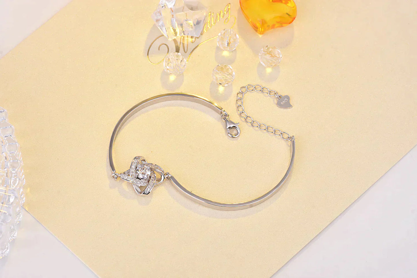 Elegant Heart Knot Daily Bracelet