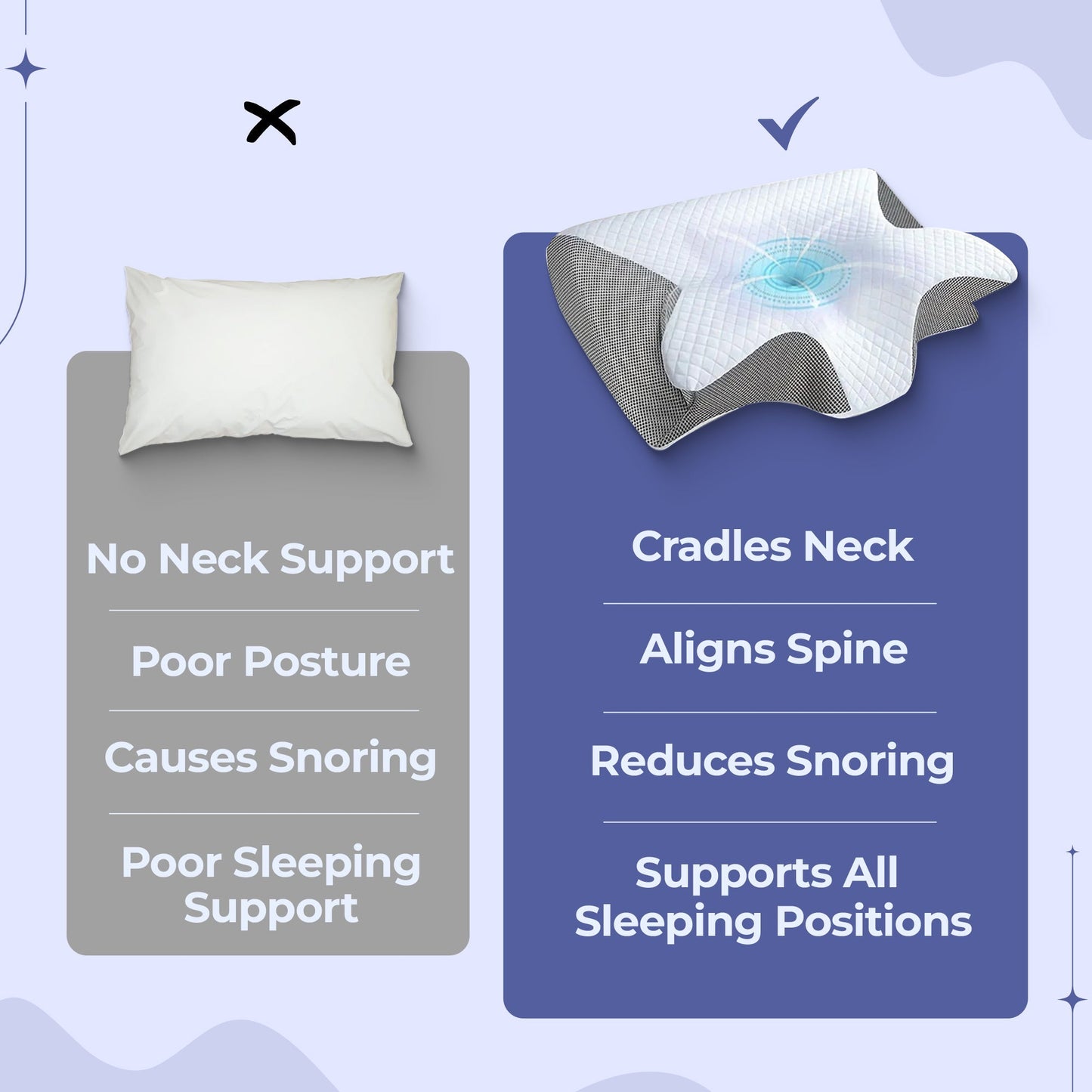 Contour Memory Foam Pillow with Armrests for Side Sleepers