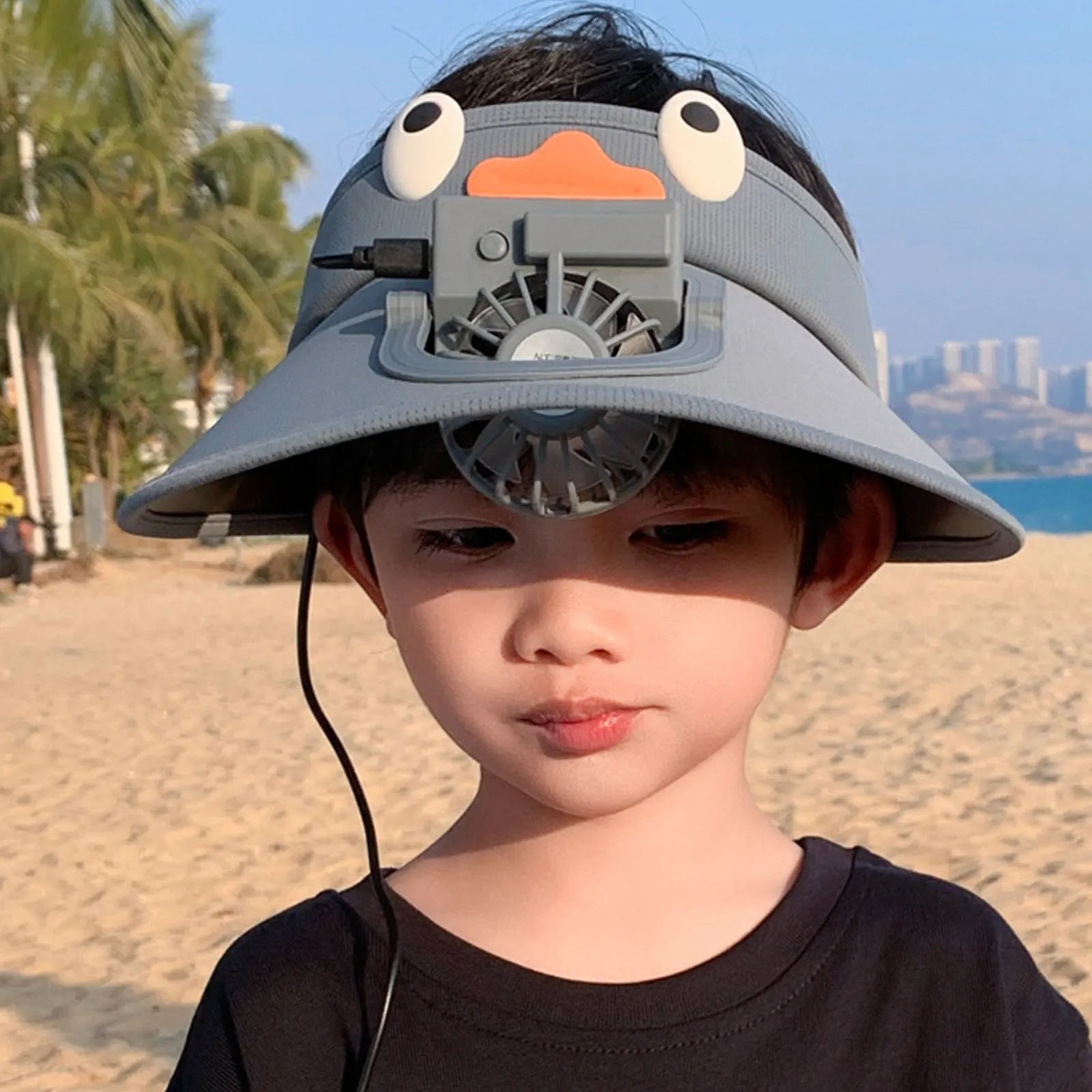 Children's Breathable Summer Sun Hat with Fan - Befez