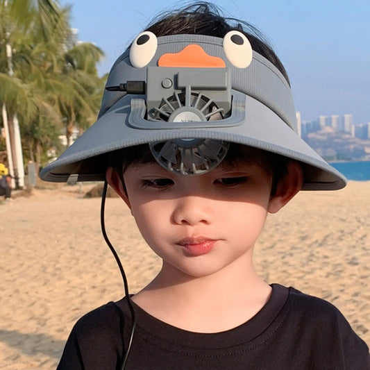 Children's Breathable Summer Sun Hat with Fan - Befez