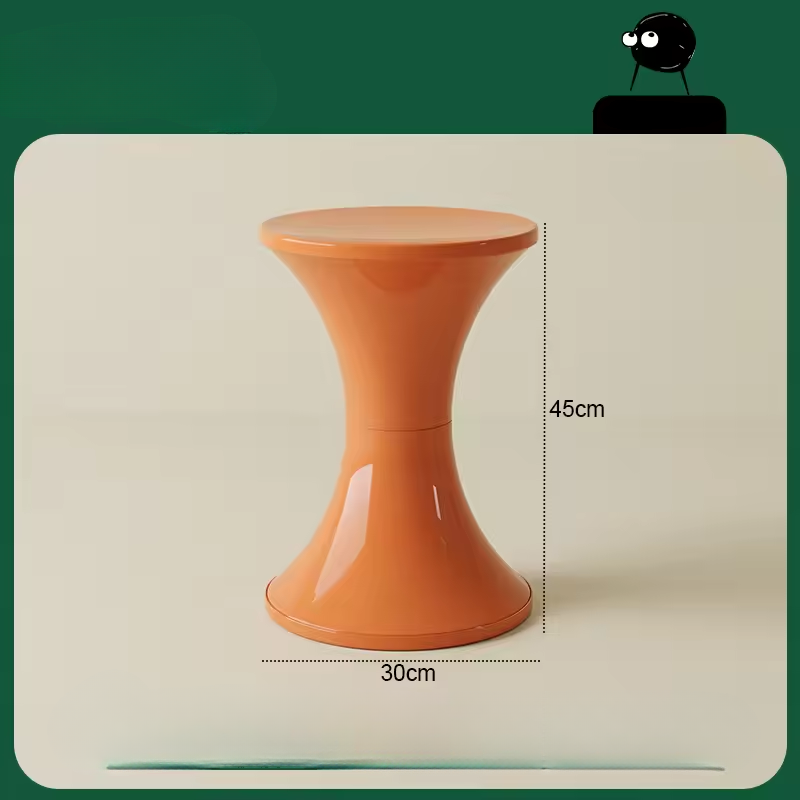 Stylish Modern Plastic End Table with Wide Base