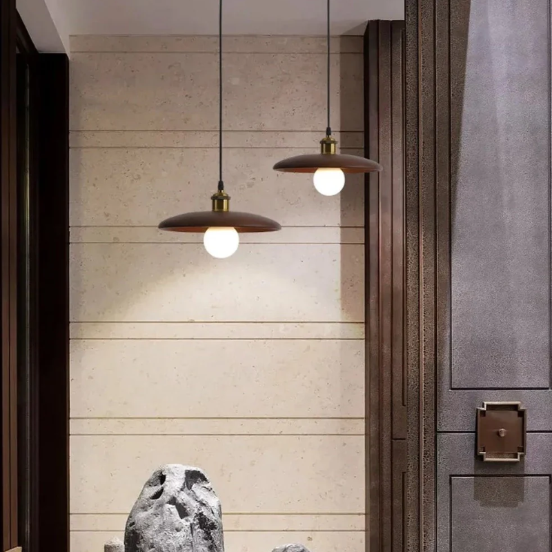 Simple Wooden LED Hanging Light