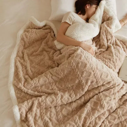 Soft Plush Wool Blanket for Winter Warmth