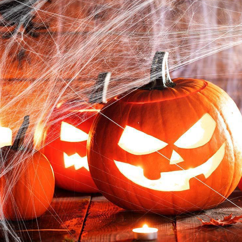 Creepy Halloween Decor, Stretchy Spider Web