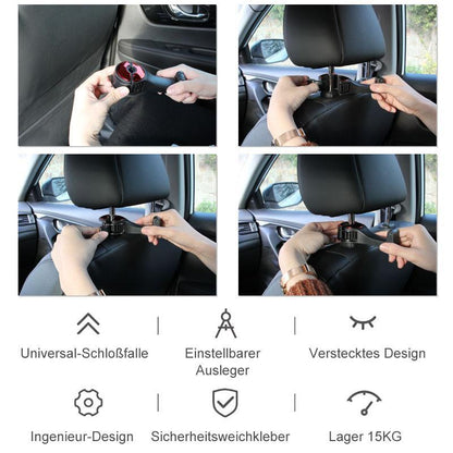 Universal Car Seat Hook with Phone Mount