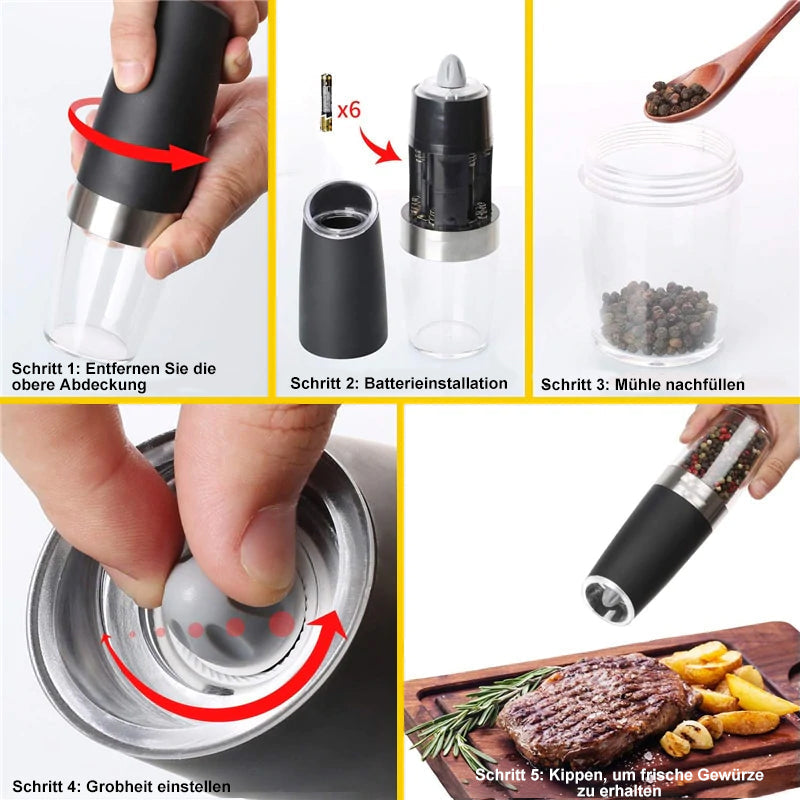 Automatic Electric Salt and Pepper Grinder Mill