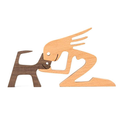 Cute Animal Figurine Wooden Table Decor