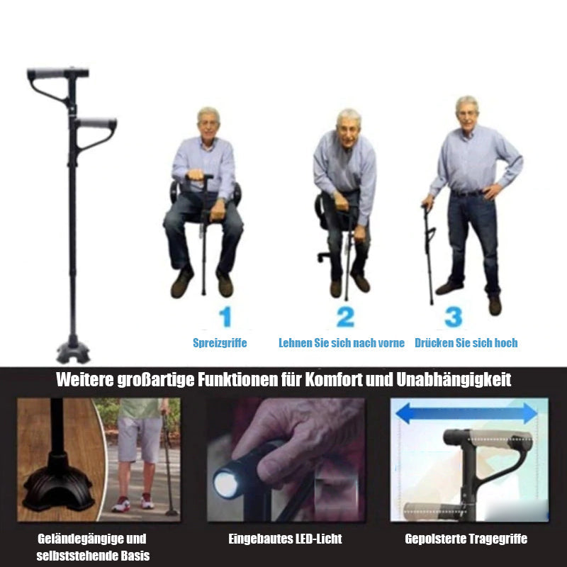 Sturdy Folding Cane with LED Light