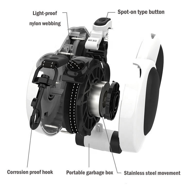 Safety Dog Leash with Built-in Flashlight and Reflective Strap