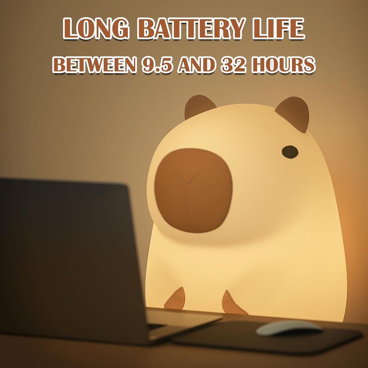 Adorable Capybara Night Lamp - Soft Warm Glow