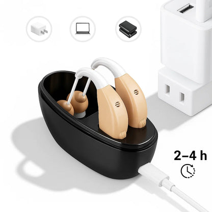 Clear Sound Amplifier for Seniors with Rechargeable Battery