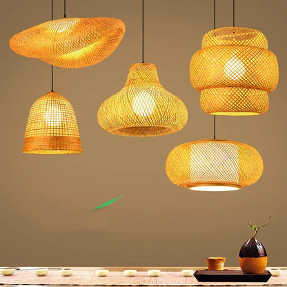 Natural Woven Rattan Hanging Lamp