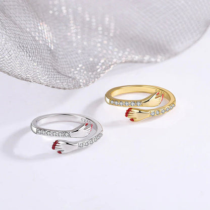 Lovely Heart Shaped Hug Ring