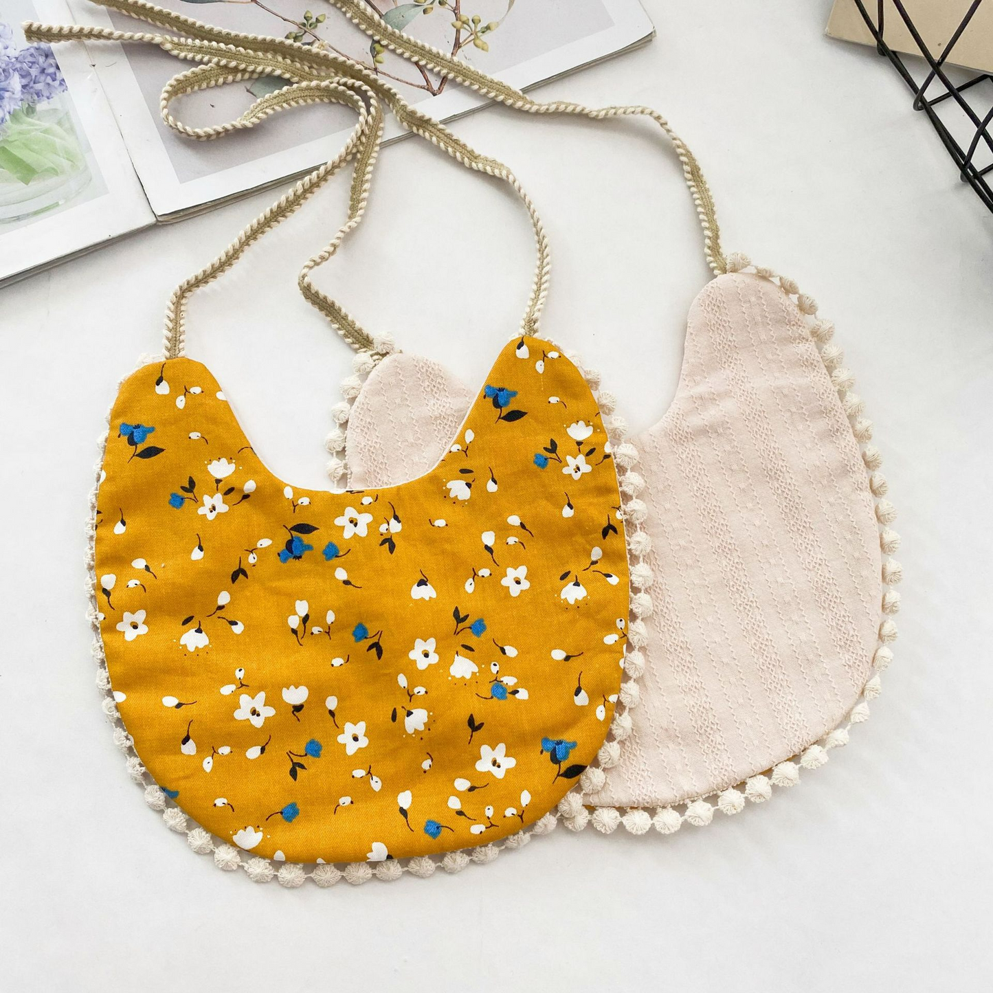 Soft Cotton Baby Bib Burp Cloth Reversible
