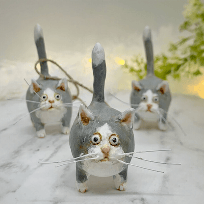 Unique Handmade Kitty Xmas Tree Ornament