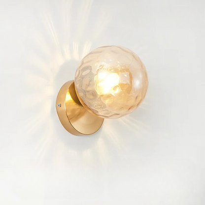 Elegant Gold Glass Wall Light