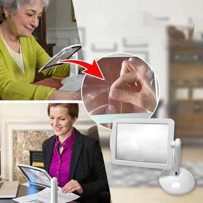 Compact LED Desk Magnifying Glass