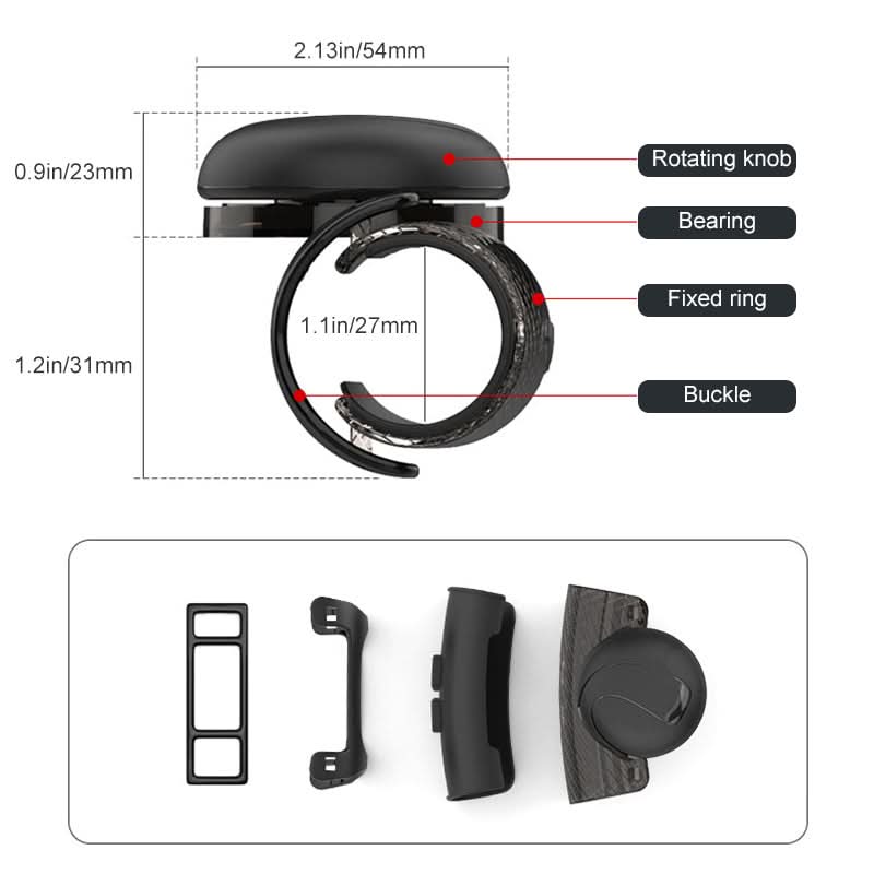 Easy Fit 360 Degree Steering Wheel Cover Knob