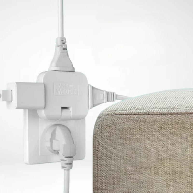 Compact 180° Rotating Multi Socket Power Strip