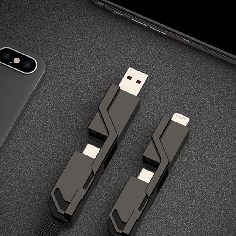 Durable 4-in-1 Tangle Free Charging Cord