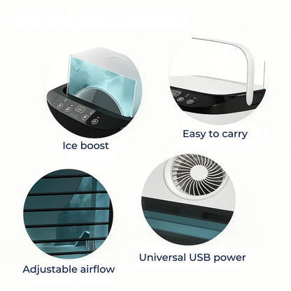 Silent 12W Desk Fan - 900ml Tank - Low Energy