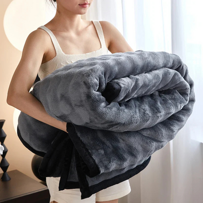 Soft Plush Reversible Fleece Throw Blanket