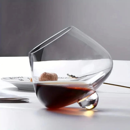 Premium Bar Glass - Rotating Tumbler for Beer, Wine, Cocktails