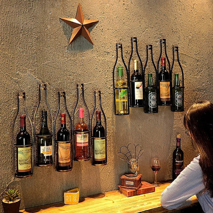 Sturdy Metal Wall Wine Rack